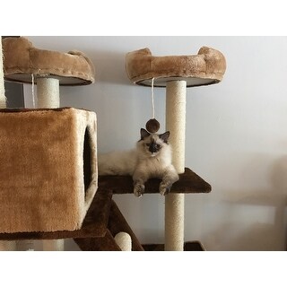 Shop Kitty Mansions 73 Beverly Hills Cat Tree Overstock 6059409